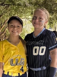 Eva Hall, LLG,(left) and Izzy Choquette, Power,(right) after their game. Eva Hall, LLG,(left) and Izzy Choquette, Power,(right) after their game.